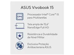 Notebook Asus VivoBook 15 Intel® Core i5 1235U 8GB 512GB SSD 156" FHD - 1
