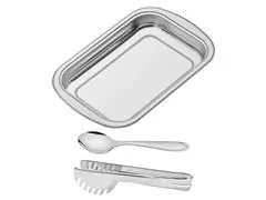 Conjunto de Assadeira Tramontina Aço Inox 3 Peças 30cm - 0