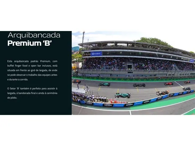 INGRESSOS GRANDE PRÊMIO BRASIL F1 2025 - ARQUIBANCADA PREMIUM B