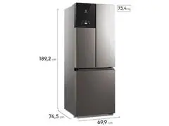 Geladeira French Door Electrolux 3 Portas Frost Free 480L Inox Look - 3