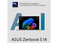 Notebook Asus Zenbook S14 Intel Core Ultra 7 32GB 1TB W11 Tela OLED 14 - 2