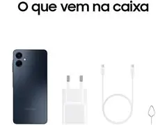 Samsung Galaxy A06 Azul 4G 128GB 4GB RAM Câm. 50+8MP Tela 6,7" - 2