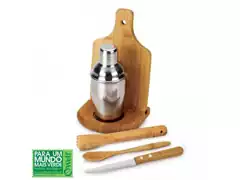 Kit para caipirinha Welf em bambu Ibiza 6 pçs - 0