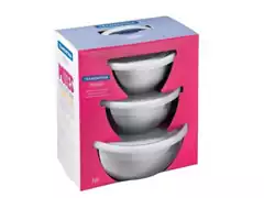 Jogo de Potes com Tampa Transparente Tramontina Inox 3 Peças - 1