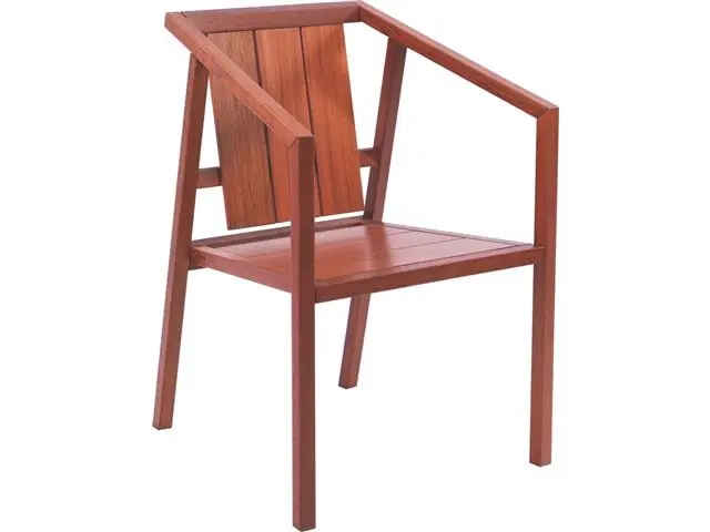 Cadeira Tramontina Lanati em Madeira Jatobá FSC com Braços e Encosto d