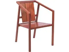 Cadeira Tramontina Lanati em Madeira Jatobá FSC com Braços e Encosto d