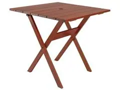 Mesa Dobrável Tramontina Lanati Quadrada em Madeira Jatobá 80 cm FSC