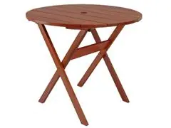 Mesa Dobrável Tramontina Lanati Redonda em Madeira Jatobá 90 cm FSC - 0