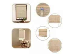 Colecao Bauhaus Persiana Rolo Bambu 140X160 Cor Honey Mapple - 0