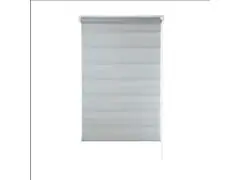 Zebra Persiana Rolo Dupla 120X160 Cinza Linho