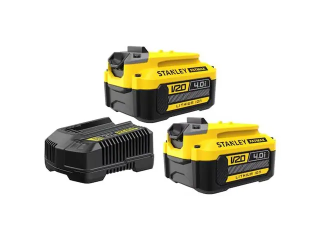 Kit 2 Baterias Stanley 20V 4Ah com Carregador Bivolt