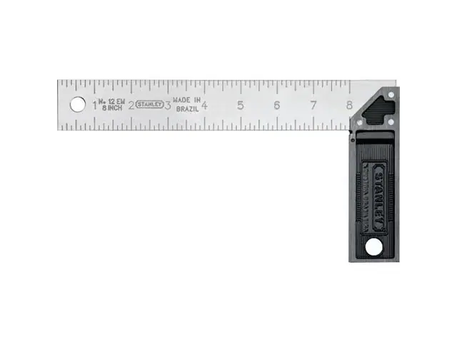 Esquadro Profissional Stanley 8" Aço Inox