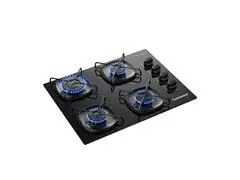 Cooktop Continental 4 Bocas Preto com Mesa de Vidro Bivolt - 3
