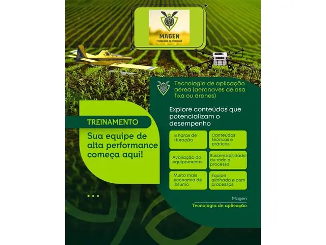Treinamento Tecnologia de aplicação Aérea (Aeronaves e/ou drones)
