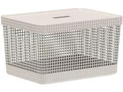 Cesto Organizador Ou 20L Com Tampa Linha Grid