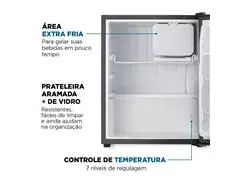 Frigobar Mondial 73L Porta Reversível Preto 220V - 3