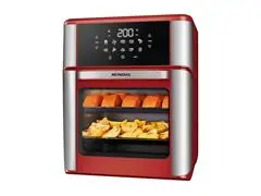 Fritadeira Air Fryer Forno Oven 12L Mondial Vermelho/Inox 2000W 110V - 0