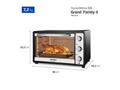 Forno Elétrico 52L Grand Family II Mondial Preto/Inox 1800W 110V - 6