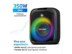 Party Box Mondial Preto 350W Bivolt - 1