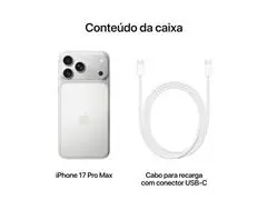 iPhone 17 Pro Max (512GB) Prateado, Tela de 6,9", 5G e Câmera de 48MP - 9
