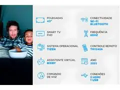 Smart TV LED Samsung 43" Full HD Tizen HDR+ Wi-Fi 2 HDMI USB1 - 9
