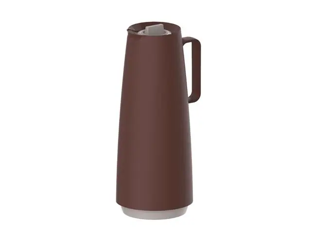 Bule Térmico Tramontina em Plástico Marrom Café com Ampola de Vidro 1L