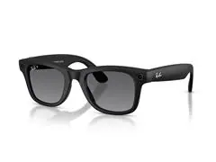 Óculos Ray-Ban Meta Wayfarer Matte Black | Polar Gradient Graphite