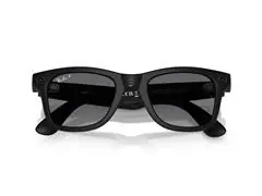 Óculos Ray-Ban Meta Wayfarer Matte Black | Polar Gradient Graphite - 3