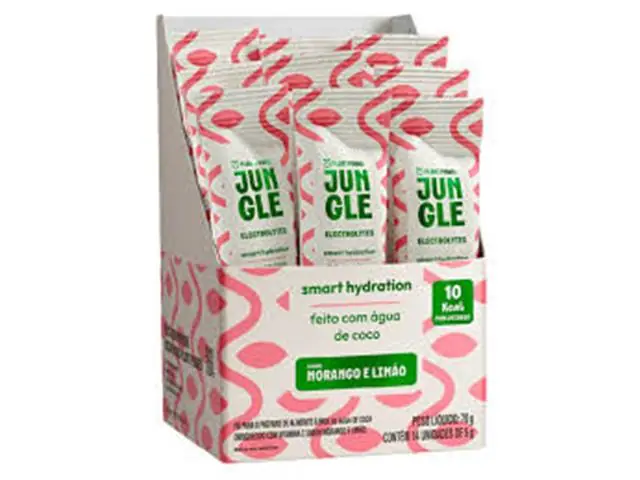 Suplemento Alimentar Jungle Low Morango e Limão 5g 14 Un