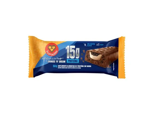 Barra de Proteína Três Corações Cappuccino Cookie 50g