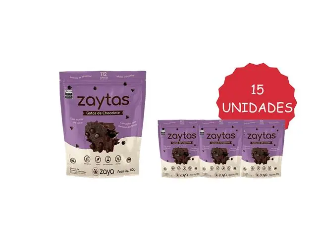 Biscoito Três Corações Zaytas Chocolate 80g 15 Unidades