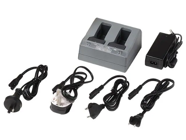 Carregador Duplo De Baterias Com Fonte E Cabo Para Receptor Gnss Trimb