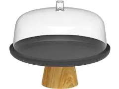 Boleira Com Cupula E  Pé Preto Fechado