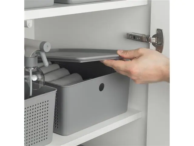 Cesto Flow Com Tampa 34 X 27 X 14 Chumbo Fechado