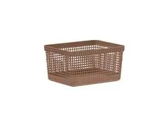 Cesto Grid 8 L Marrom Amendoa Fechado