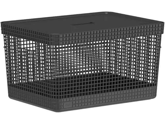 Cesto Grid Com Tampa 20 L