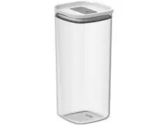 Pote Hermetico Quadrado 1,5L Duo Lock  Branco Fechado