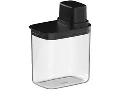 Pote Hermetico Com Medidor 1,5L Drop Preto Fechado - 0