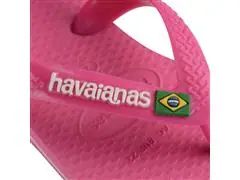 Chinelo Havaianas N.B. Brasil Logo Rosa Flux/Branco - 5