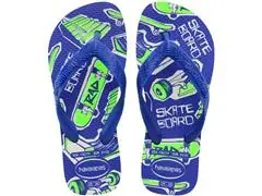 Chinelo Havaianas Kids Athletic Branco/Azul Nava