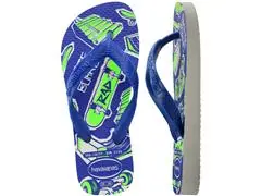Chinelo Havaianas Kids Athletic Branco/Azul Nava - 5