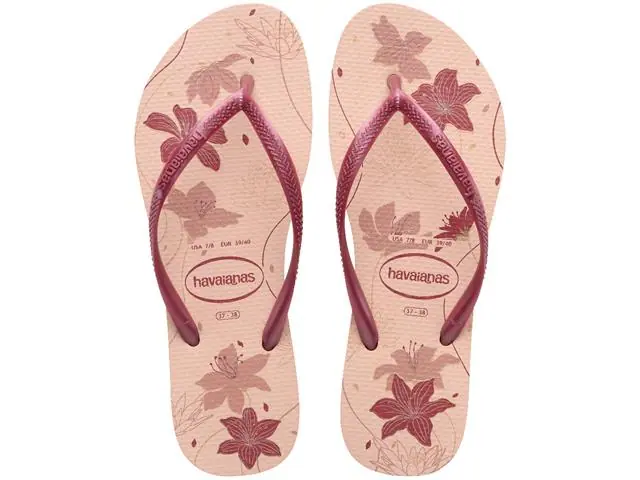 Chinelo Havaianas Slim Organic Rosa/Rose Gold