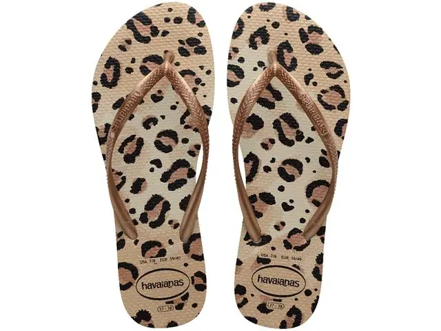 Chinelo Havaianas Slim Animals Bege/Bege