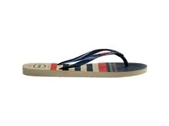 Chinelo Havaianas Slim Nautical Bege Palha/Marinho - 2