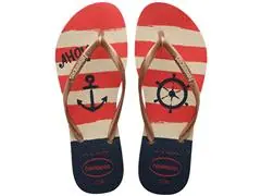 Chinelo Havaianas Slim Nautical Bege Palha/Rose Gold - 0