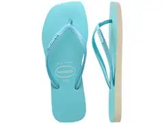 Chinelo Havaianas S Sqr Gtr Neon Bege Palha/Azul - 3