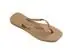 Chinelo Havaianas Sl Sq Logo Met Rose Gold/Rose Gold - 1