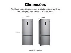 Geladeira Smart LG Frost Free Inverter 451L Inox Look GCB569NLLM- 110V - 1