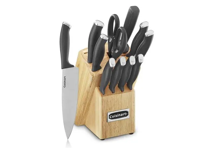 Bloco Facas Color Pro 12pc Cuisinart Cabo Preto