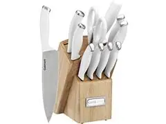 Bloco Facas Color Pro 12pc Cuisinart Cabo Branco - 0